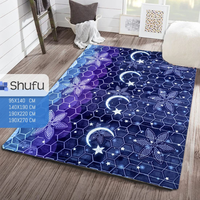 Tapis en mousse de haute qualité, doux, antidérapant, en polyester, à motif abstrait, à poils moyens, pour la maison et le bureau, moderne, fabriqué à la machine, adapté à l'aspiration.