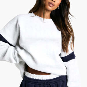 Nueva Sudadera Moderna para Mujer, Sudadera Informal de Color Blanco Sólido con Cuello Redondo para Invierno - Product Image 5