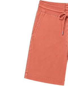 Shorts Bermuda décontractés pour hommes en corail pêche personnalisés, shorts de plage à cordon de serrage légers et décontractés en mélange de coton pour l'été - Product Image 3