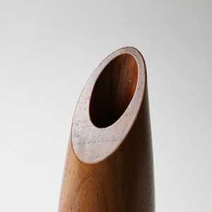 Support à fleurs rustique en bois pas cher pour herbe de la pampa, tiges de coton et décoration d'étagère, avec artisanat fait main - Product Image 6