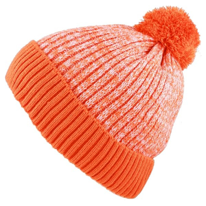 High Quality Marl Knit Beanie Hat Thick Ribbed Cuff <b>Winter</b> <b>Caps</b> Wholesale Custom Pom Pom Chunky Knit Skully Hats - Product Image 6