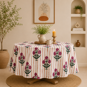 Wholesale High Quality Cotton <b>Round</b> <b>Tablecloth</b> for Home Hotel Restaurants & Cafe Handmade Table Decor Cover <b>Christmas</b> Gift - Product Image 1