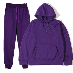 Ensemble de survêtement marron à capuche pour hommes, manches longues, couleur unie, tenue décontractée d'automne avec pantalon à cordon de serrage et poche avant - Product Image 5