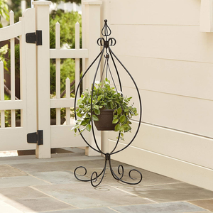 Support de suspension pour plantes d'extérieur, support de jardinage pour terrasse, supports métalliques pour plantes, porte-pot de fleurs de style rustique haut de gamme en promotion - Product Image 6