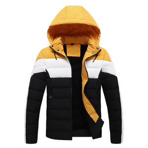 Chaqueta acolchada reversible con capucha para hombre, impermeable, con cierre, abrigo de invierno, a prueba de viento, ecológica, para uso en exteriores. - Product Image 6