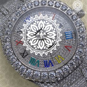 MORSLINE Montre polygonale en acier inoxydable pour femme avec lunette sertie de diamants, verre saphir, quartz analogique, luxe, mode, 42 mm - Product Image 3