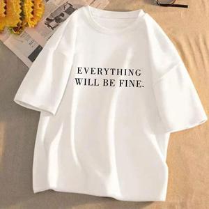 Camisetas de algodón con estampado gráfico oversize para mujer, estilo Trick, cuello redondo, en varios colores, para mujer y niña, ¡nuevas en stock! - Product Image 3