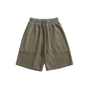 ARTIZ INTERNATIONAL Custom Men's Mid Rise Relaxed Fit Waterproof <b>Plaid</b> Pattern Polyester/Cotton Canvas Drawstring Closure <b>Shorts</b> - Product Image 5