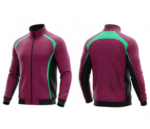 Chaqueta con Cremallera Completa Sublimada Personalizada OEM, Ropa Deportiva para Correr y Hacer Ejercicio, Cálida, Transpirable y de Secado Rápido |   Tallas Hombre Mujer Juvenil - Product Image 2