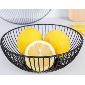 Matte Black Wire Fruit Bowl Countertop Holder Modern Metal Wire Produce Drainer <b>Basket</b> for Kitchen <b>Table</b> - Product Image 1