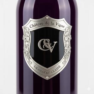 Etiquetas adhesivas metálicas personalizadas al por mayor, logotipo en relieve 3D, etiquetas de vino metálicas personalizadas - Product Image 2