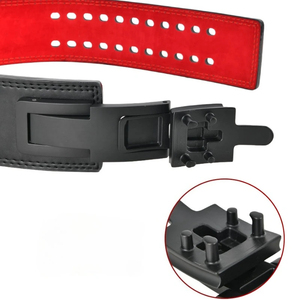 Adjustable Pu Leather Non-Slip Weightlifting <b>Belt</b> Black Orange <b>Red</b> Training Support Universal Fit 15 lb Load Capacity - Product Image 3