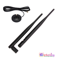 Antenne magnétique en caoutchouc ETEILY 4G 5dBi avec câble RG174 (L-3Mtr) + connecteur SMA mâle, fréquence 698-2700MHz, IP65, 50W