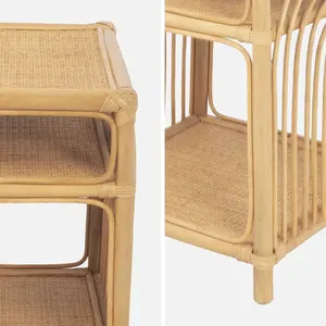 ตู้ข้างเตียงหวายธรรมชาติ 2 ชั้น ยี่ห้อ Best Choice พร้อมชั้นวางสานมือ สำหรับห้องนอน ชั้นวางของหวาย 2 ชั้น จากเวียดนาม - Product Image 5