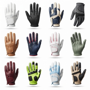 Guantes de golf de cuero genuino de primera calidad, totalmente blancos, antideslizantes, transpirables, unisex, para deportes. - Product Image 2