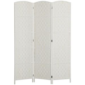 White Three-Panel Folding Privacy <b>Screen</b> Bedroom Partition <b>Wall</b> Room Divider - Product Image 5