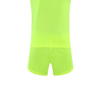 Conjunto Deportivo Unisex Verde Neón, Camiseta sin Mangas con Pantalones Cortos, Absorbe la Humedad, para Adultos, Todas las Temporadas, Corte Regular - Product Image 6