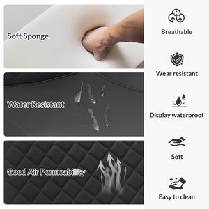 Set di 4 Sedie da Pranzo in Pelle PU Nera con Gambe in Metallo, Sedie Senza Braccioli Imbottite a Scacchi per Cucina, Ristorante e Soggiorno - Product Image 5