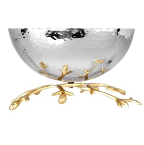 Bol à fruits en aluminium finition bleue, grande capacité, écologique, bol décoratif pour table en métal - Product Image 6