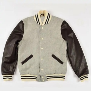 New Best Quality Custom Adult Youth Baseball Letterman <b>Jacket</b> Patchwork Cartoon Design 100% Wool <b>Fleece</b> College Baseball <b>Jacket</b> - Product Image 2