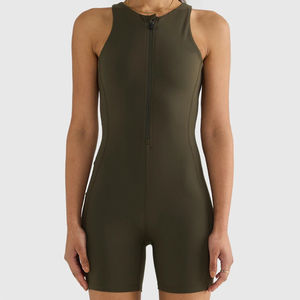 Scrunch Butt Lift <b>One</b> Piece Zipper Yoga <b>Jumpsuit</b> Shorts for Women Gym Bodysuit Pilates Fitness Workout <b>Black</b> <b>Jumpsuit</b> - Product Image 4