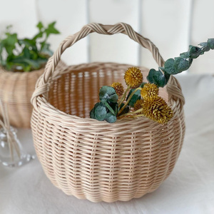 Rattan <b>flower</b> gift <b>basket</b> <b>for</b> various occasions handcrafted woven handle <b>baskets</b> lowest cost - Product Image 6