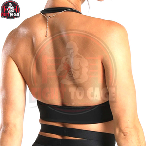 Black Color Wholesale Rate Fitness Yoga Wear Premium Quality Made In Pakistan 2026 Unique Design Simple Halter Neck Sports <b>Bra</b> - Product Image 6