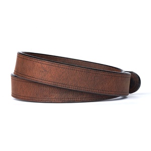 High Quality Men's 100% Genuine Leather Alloy Automatic Buckle Durable <b>Dress</b> & Casual Waist Belt 3.5cm Width - Product Image 2