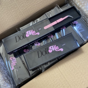 Sang Trọng Duy Nhất Tweezer Hộp Lash Trường Hợp Nhãn Hiệu Riêng Lông Mi Tweezer Hộp Với Keo Và Nhíp Lash Cuốn Sách Bao Bì - Product Image 2