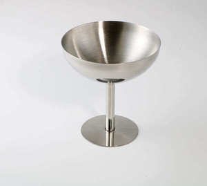 Tazón de metal para helado, taza para sundae, taza de acero inoxidable para postre, tazón de postre con pedestal, tazón moderno para servir postres, taza para helado - Product Image 6