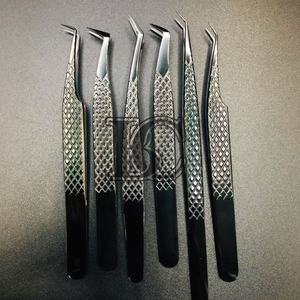 Top vente pince à épiler noir pince à épiler plasma vison extensions de cils en acier inoxydable pince à épiler produit durable à faible quantité minimale de commande - Product Image 3