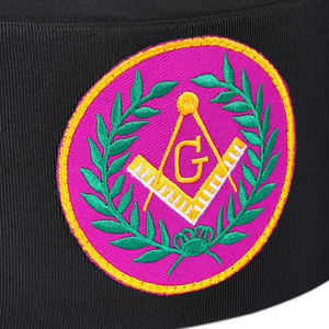 Gorra de la Comandancia de los Caballeros Templarios, Regalia Masónica, 100% Algodón, Ajustable, Bordado a Mano en Negro, Personalizada - Product Image 6