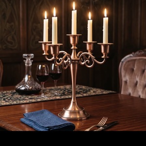 Porte-bougies de luxe haut de gamme, style vintage, décoration traditionnelle pour la maison, fabrication sur mesure disponible, fabricant élégant - Product Image 4