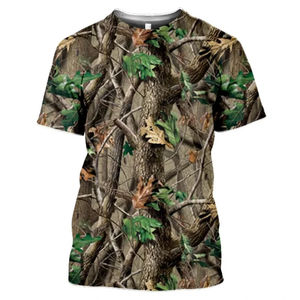 Chemise de chasse unie pour adultes, manches courtes, respirante, 100 % coton, pour l'extérieur en hiver - Product Image 2