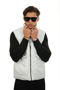 Vestes sans manches matelassées pour hommes, style mode personnalisé, hiver, décontracté, col montant, matelassées, sans manches - Product Image 3