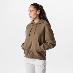 Sudadera corta con capucha para mujer, suave, con capucha, top corto para damas, manga larga, ropa de gimnasio, fitness, casual, streetwear. - Product Image 6