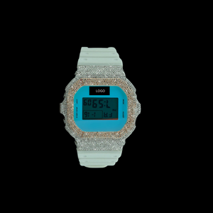 Reloj de Pulsera de Alta Calidad con Bisel de Plata y Diamantes Moissanite VVS Premium, Estilo G-Shock, para Fiestas, Bodas y Aniversarios, Estilo Hip Hop - Product Image 1