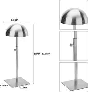 ขาตั้งโชว์หมวกสแตนเลสแบบขัดเงา ที่วางหมวกโลหะทันสมัย - Product Image 4