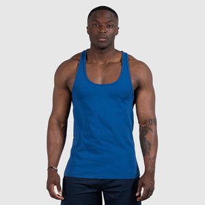 Camiseta sin mangas de punto para hombre, de algodón, de secado rápido, transpirable, para fitness, gimnasio, chaleco deportivo, venta al por mayor - Product Image 1