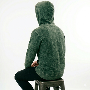 New Winter Casual Solid Digital Printing Acid Wash 100% Cotton Customized <b>Men</b> Zipper-Up Fleece Hoodies Wholesale Prices - Product Image 4