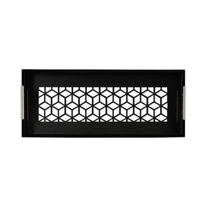 Modern Designer <b>Black</b> Wooden And Glass <b>Serving</b> <b>Tray</b> For Home Office Hotel Restaurant Elegant Luxury <b>Serving</b> Platter For Guests - Product Image 2