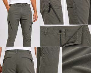 Pantalones con bolsillos con cremallera, tela de alta calidad, cremalleras resistentes, múltiples bolsillos utilitarios, perfectos para uso casual y al aire libre. - Product Image 6