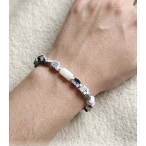 Handcrafted Howlite Tumble Faceted <b>Bracelet</b> Natural Crystal <b>Beaded</b> <b>Bracelet</b> Wholesale Healing Crystal <b>Bracelet</b> From India - Product Image 2