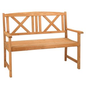 Panca in Legno Contemporanea 117x61x90cm Colore Burlywood per Hotel, Centro Commerciale, Parco, Soggiorno - Product Image 5