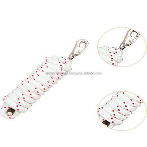 Corde pour cheval pour l'entraînement et la marche Corde pour licou avec boulon blanc fait à la main en coton PP Corde pour cheval - Product Image 3