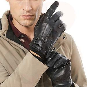 Guantes de Conducción Unisex GEO BROTHERS, Nuevos, de Piel de Oveja Genuina, Cálidos para Invierno, con Pantalla Táctil, Dedos Completos, Antideslizantes y Ligeros - Product Image 3