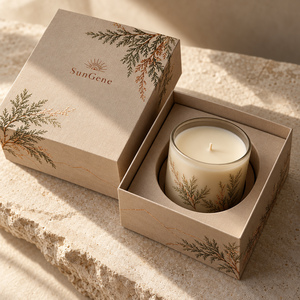 Caja de Regalo Rígida para Velas Aromáticas con Tapa y Base de Dos Piezas - Product Image 1