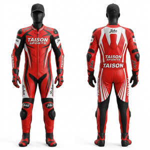 Traje de Motocicleta de Cuero Vacuno Premium, Color Azul Marino, Verde y Blanco, 1200 GSM, Paneles Elásticos con Protección CE, Logotipo Personalizado con Transferencia Térmica - Product Image 5