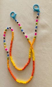 Lanière de cou de luxe brodée et perlée, faite main, ethnique, avec perles de rocaille - Product Image 3