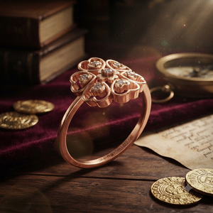 Bague en or rose avec diamant de laboratoire, alliance minimaliste, bijou de fiançailles en or massif 18 carats pour femme, élégant motif cœur en or rose - Product Image 1